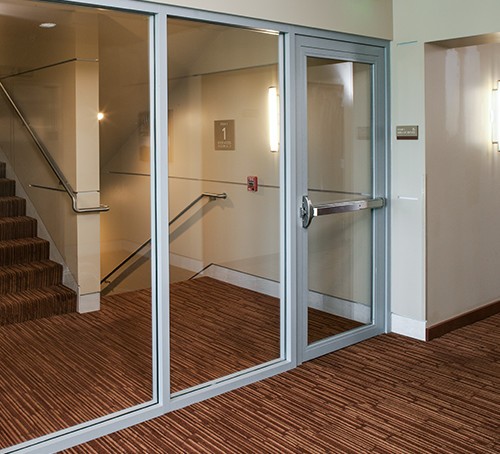 Cửa nhôm kính chống cháy thông phòng