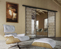 Tranh kính 3D cửa phòng ngủ